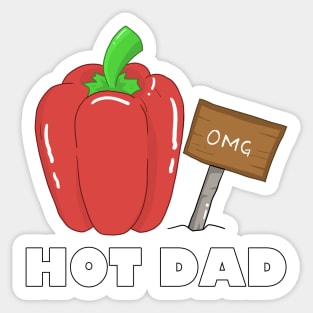 hot dad bell pepper Sticker